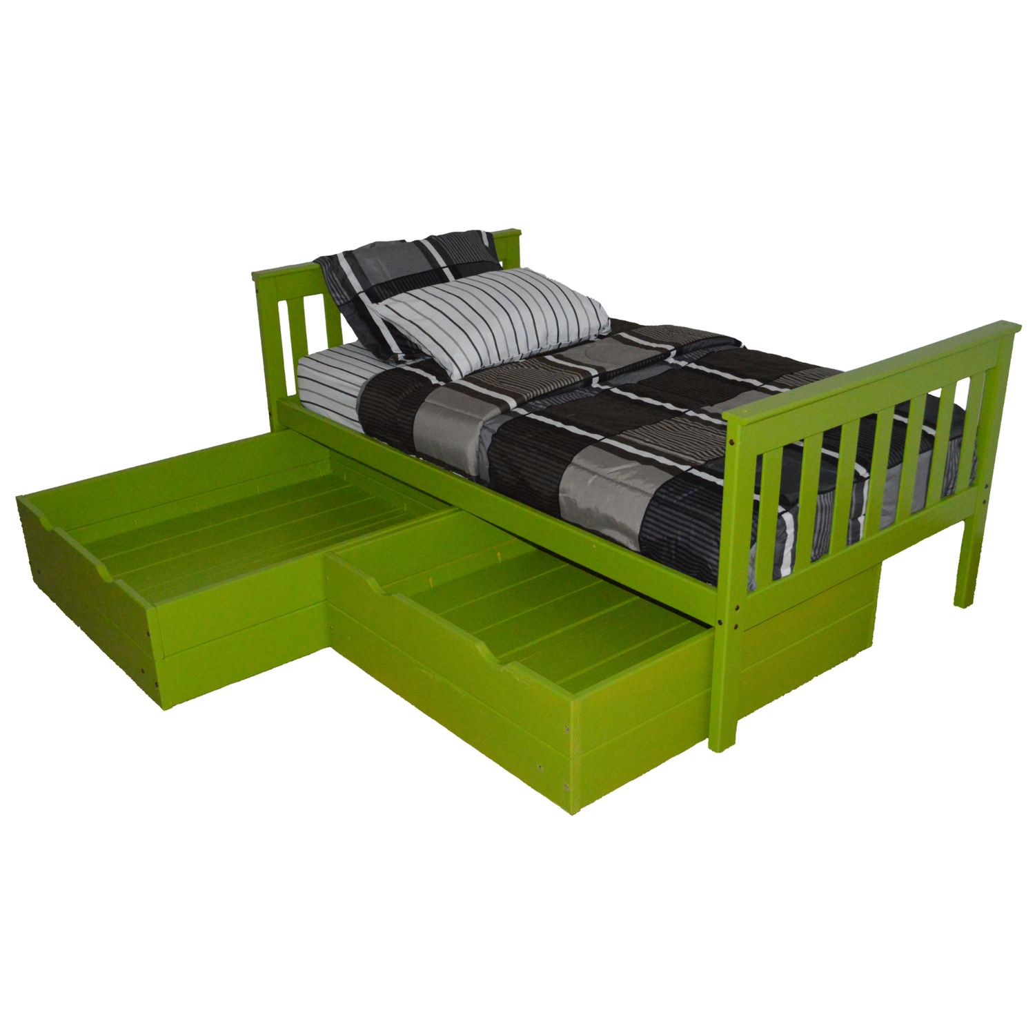 Versaloft Mission Amish Made Bed Frame with 2-Piece Drawers