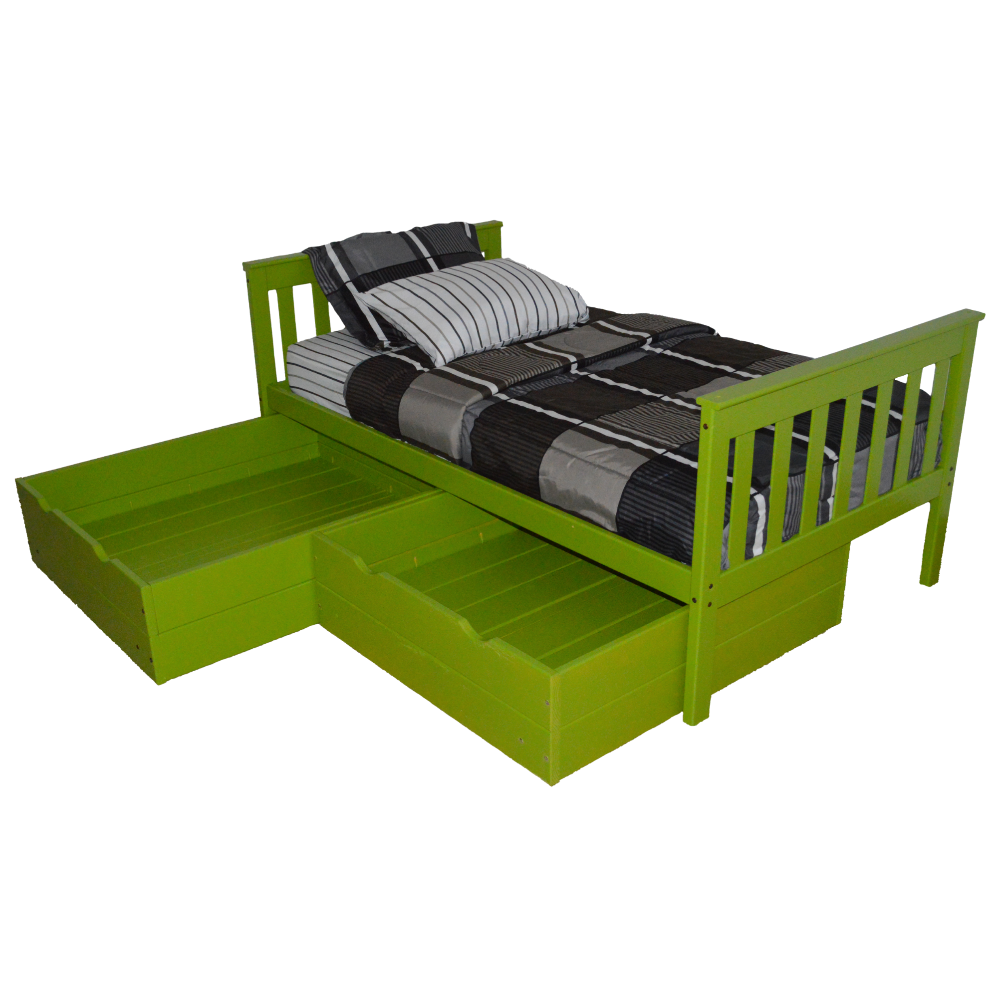 Versaloft Mission Amish Made Bed Frame with 2-Piece Drawers