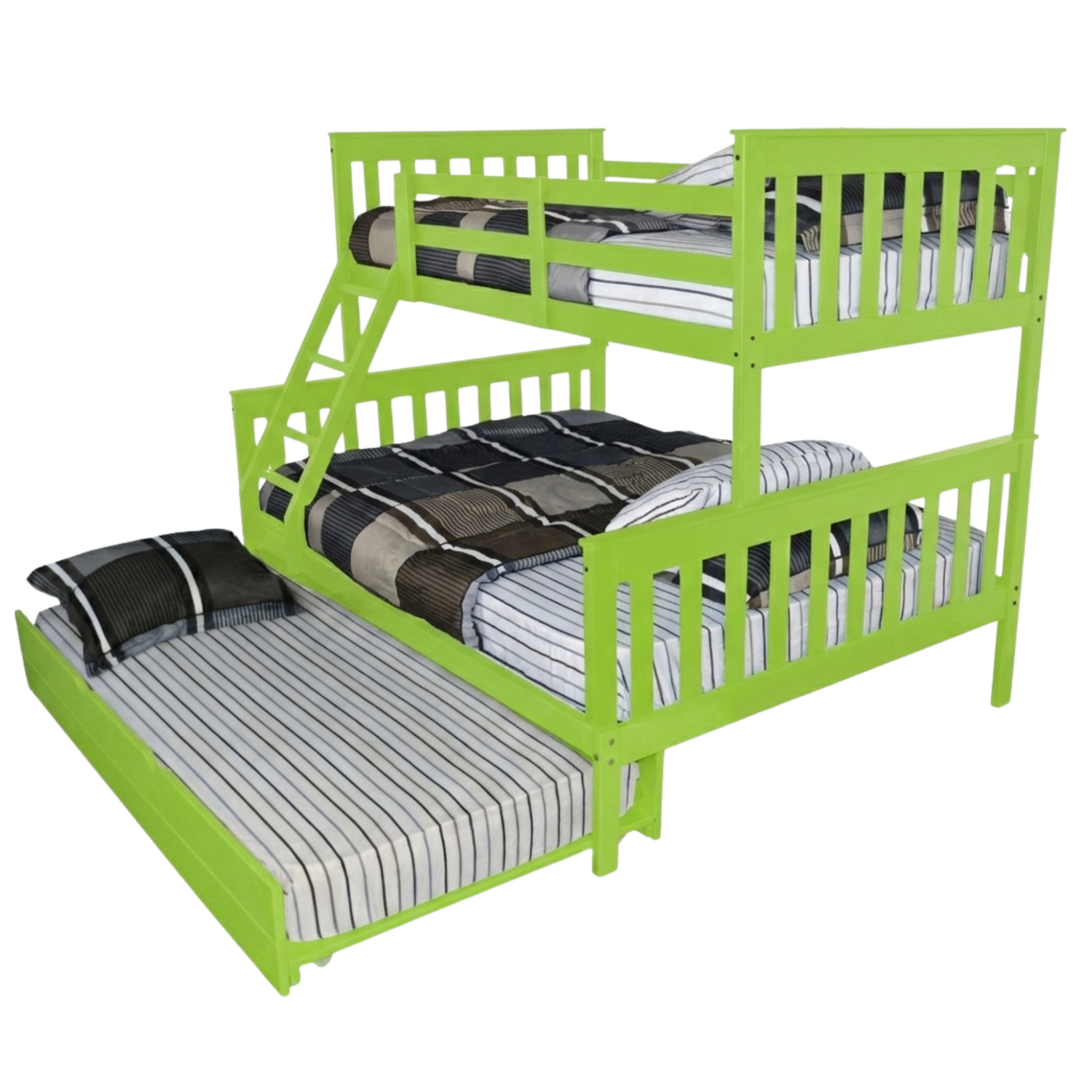 Versaloft Mission Amish Made Twin-Over-Full Bunk Bed Frame with Trundle Unit