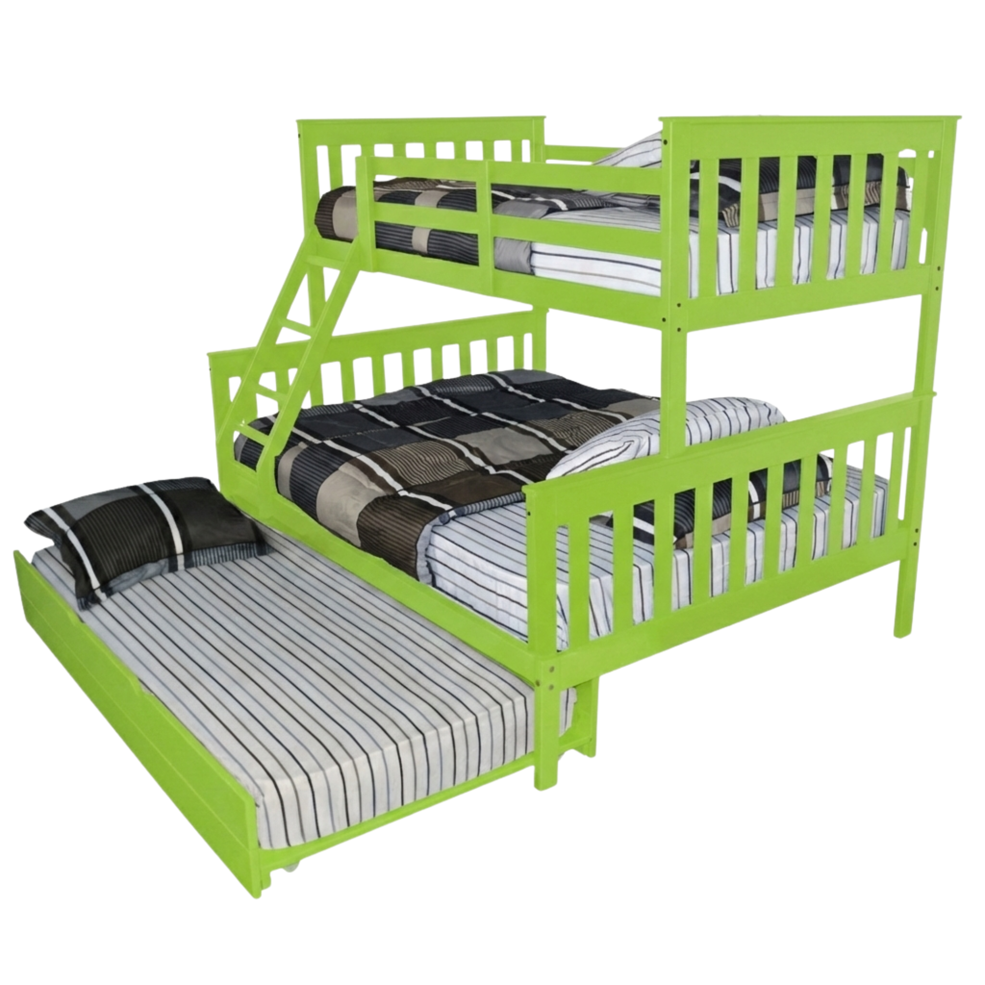 Versaloft Mission Amish Made Twin-Over-Full Bunk Bed Frame with Trundle Unit