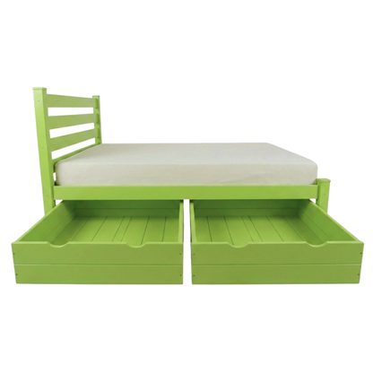 Versaloft Homestead Amish Made Bed Frame with Headboard and 2-Piece Drawers