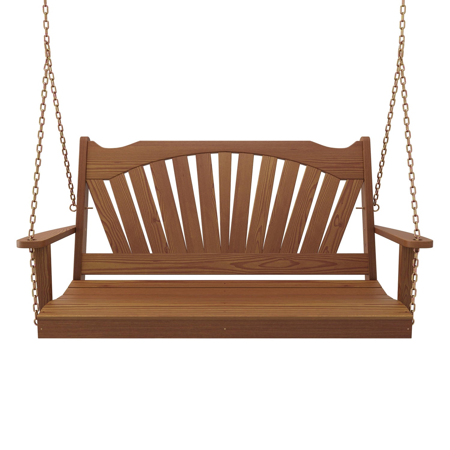 Keystone Amish Co. Sunburst Porch Swing, 4 Foot, Mushroom Stain