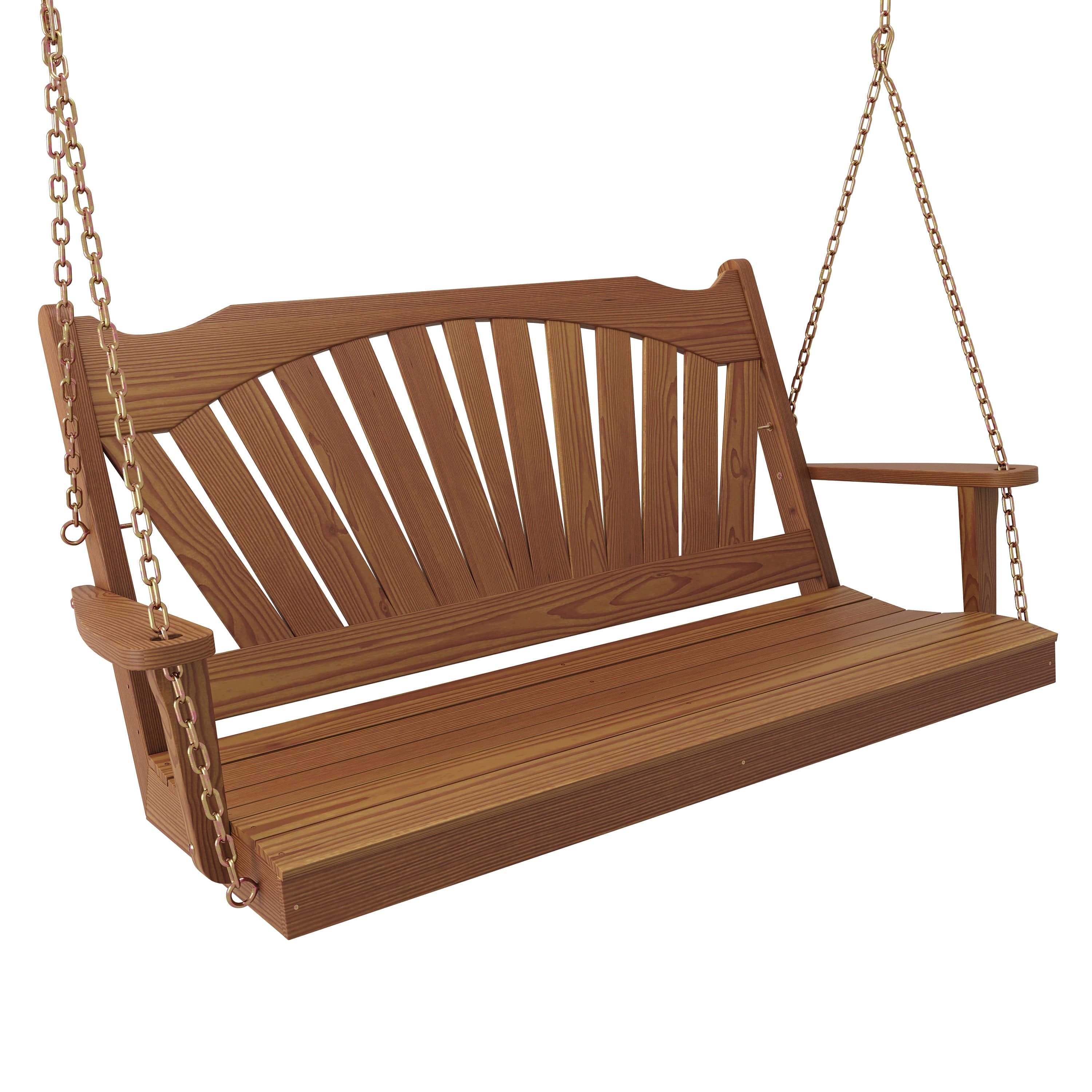 Keystone Amish Co. Sunburst Porch Swing, 6 Foot, Mushroom Stain