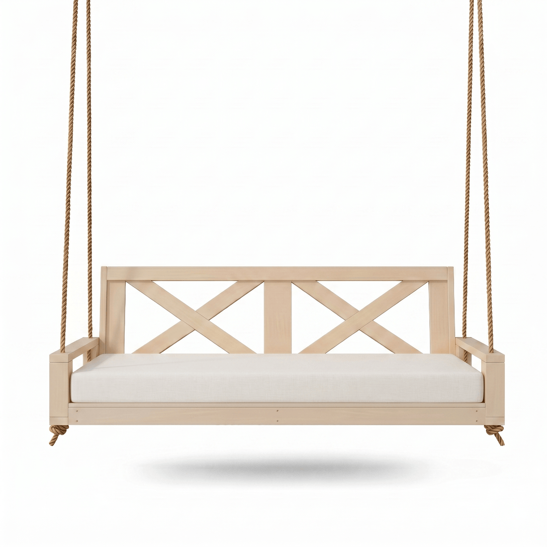 Amish Casual Malvern Swing Bed, pictured in Relaxed Khaki