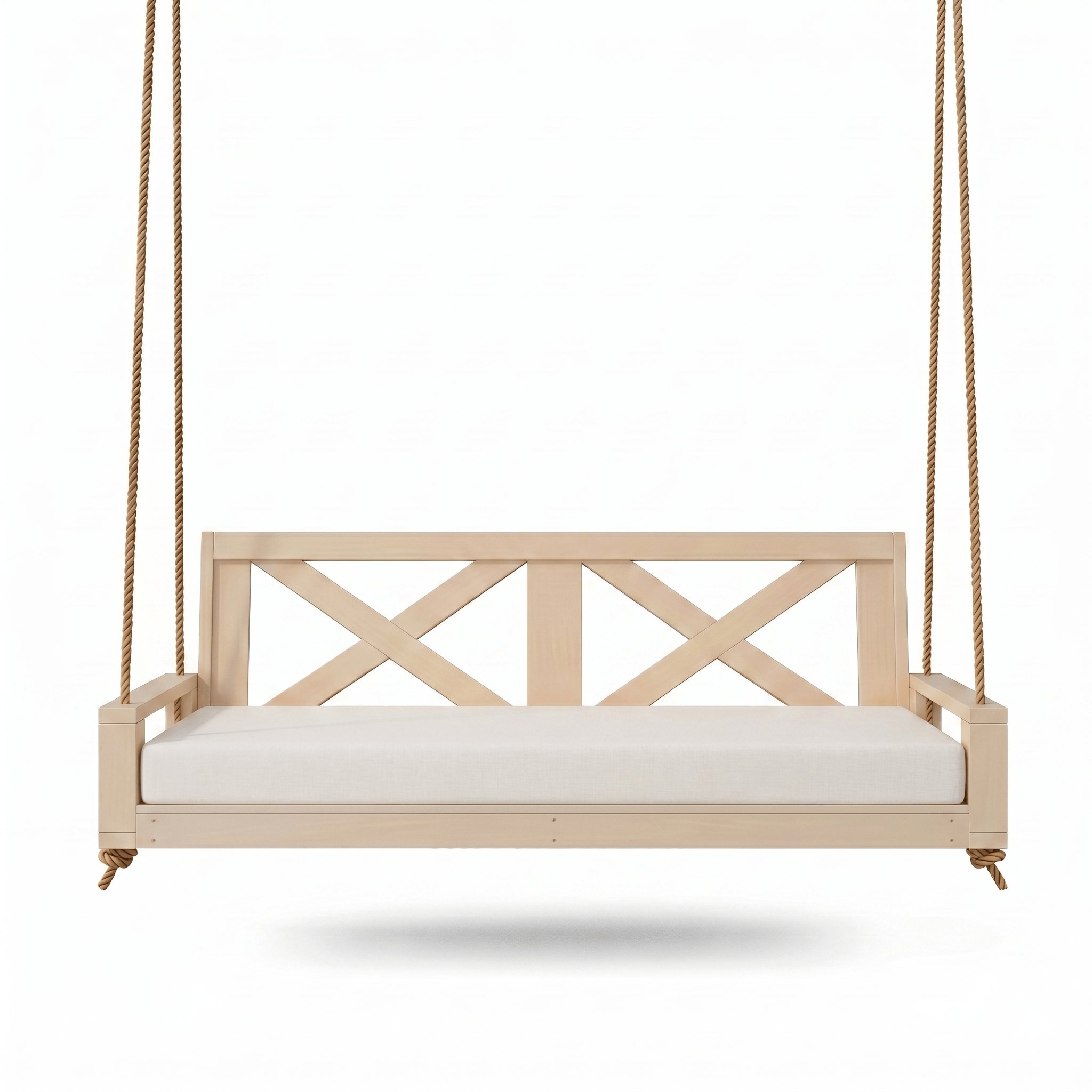 Amish Casual Malvern Swing Bed, pictured in Relaxed Khaki