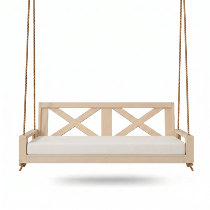 Amish Casual Malvern Swing Bed, pictured in Relaxed Khaki