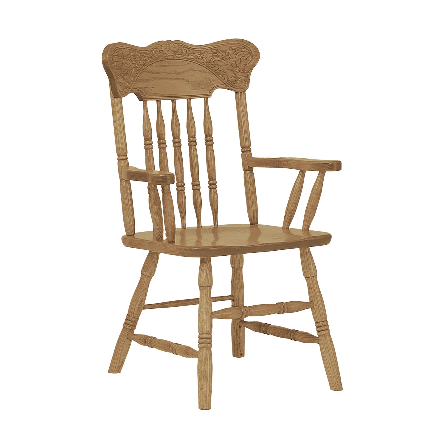 Hoosier Timbercraft Merriam Amish Pressback Dining Arm Chair