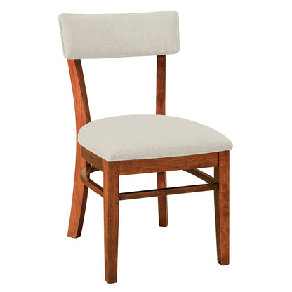 Miller Side Chair in Malaguania Stain with Melody Fabric