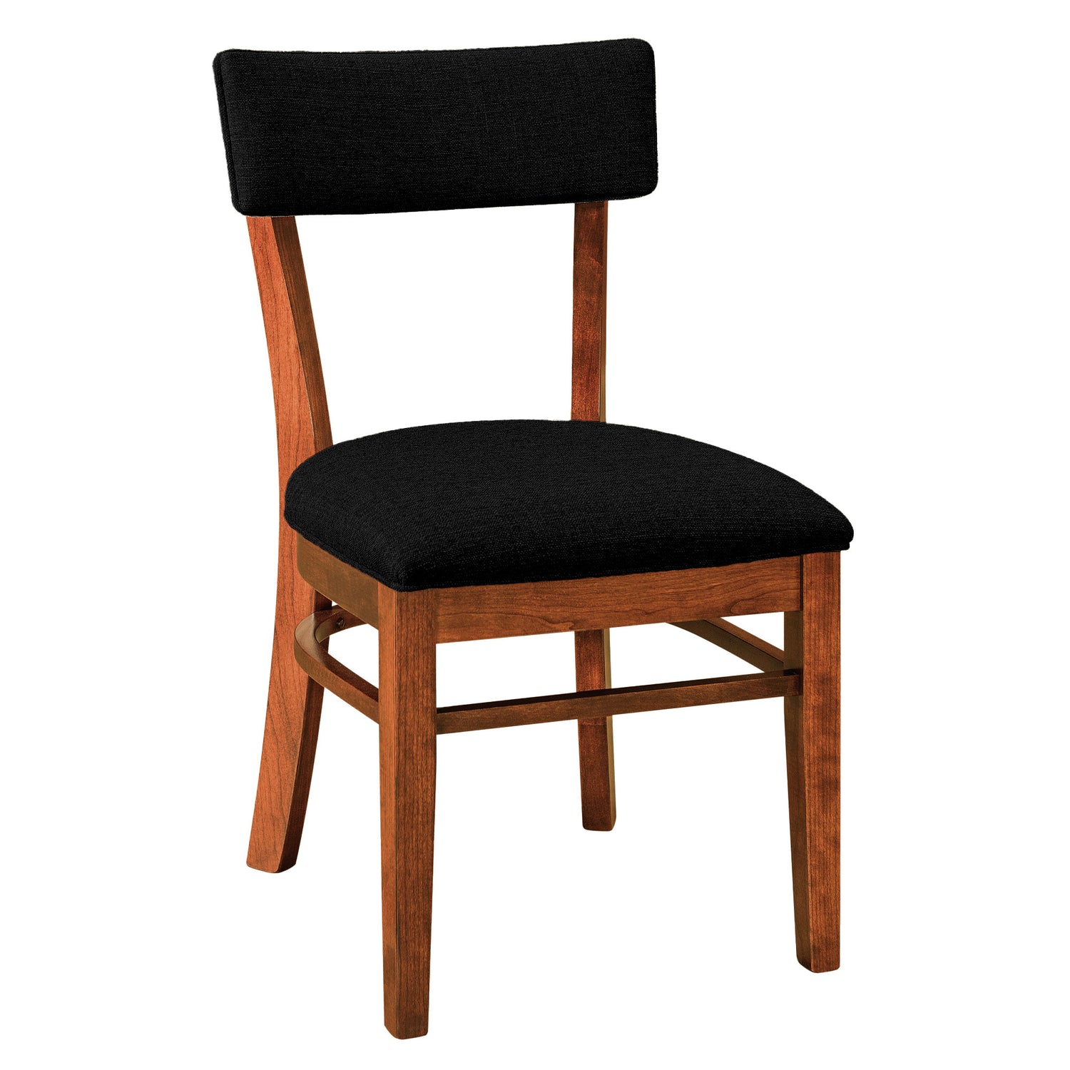 Miller Side Chair in Malaguania Stain with Black Fabric