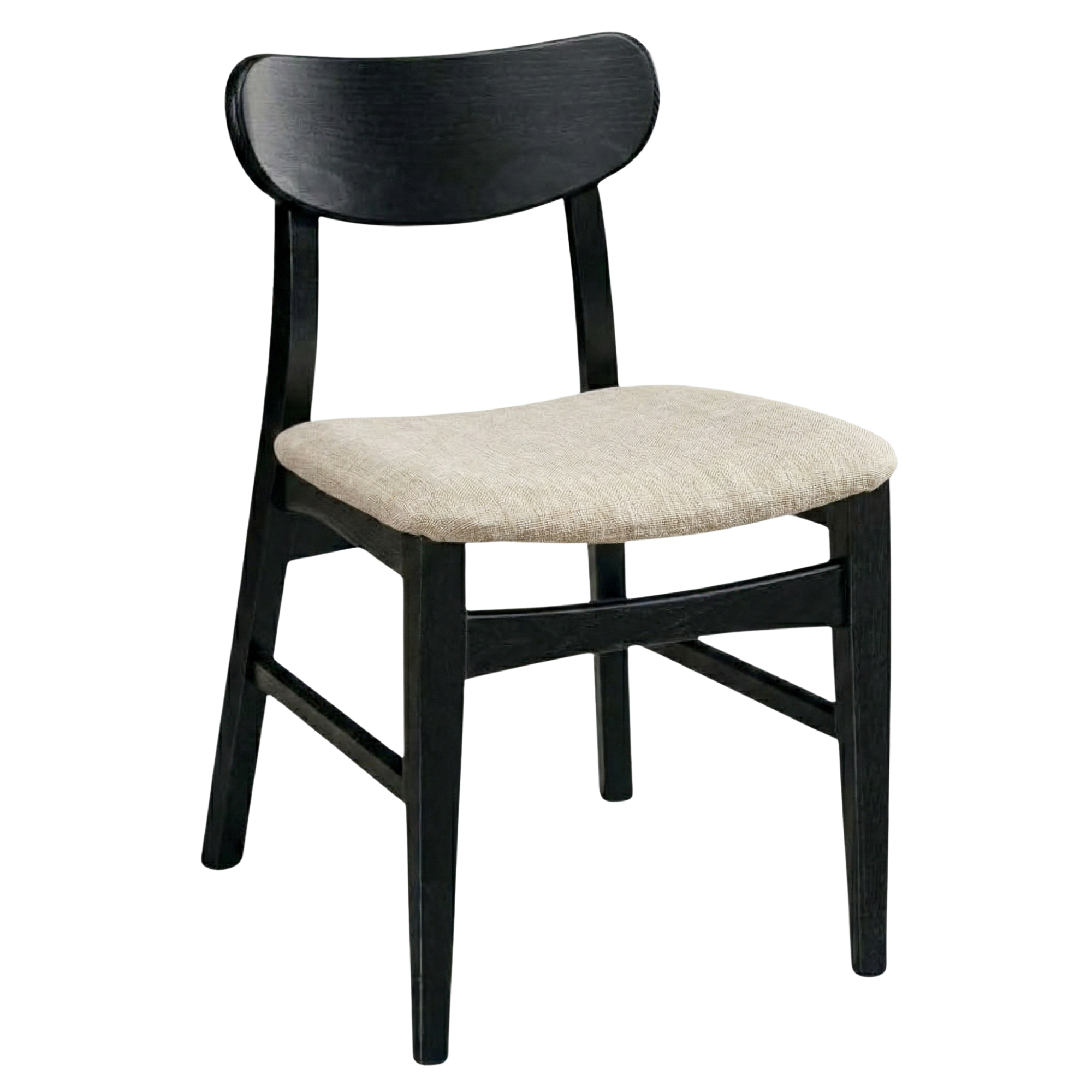Hoosier Timbercraft Monroe Upholstered Side Brown Maple Dining Chair