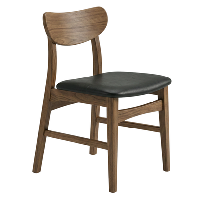 Hoosier Timbercraft Monroe Upholstered Side Brown Maple Dining Chair
