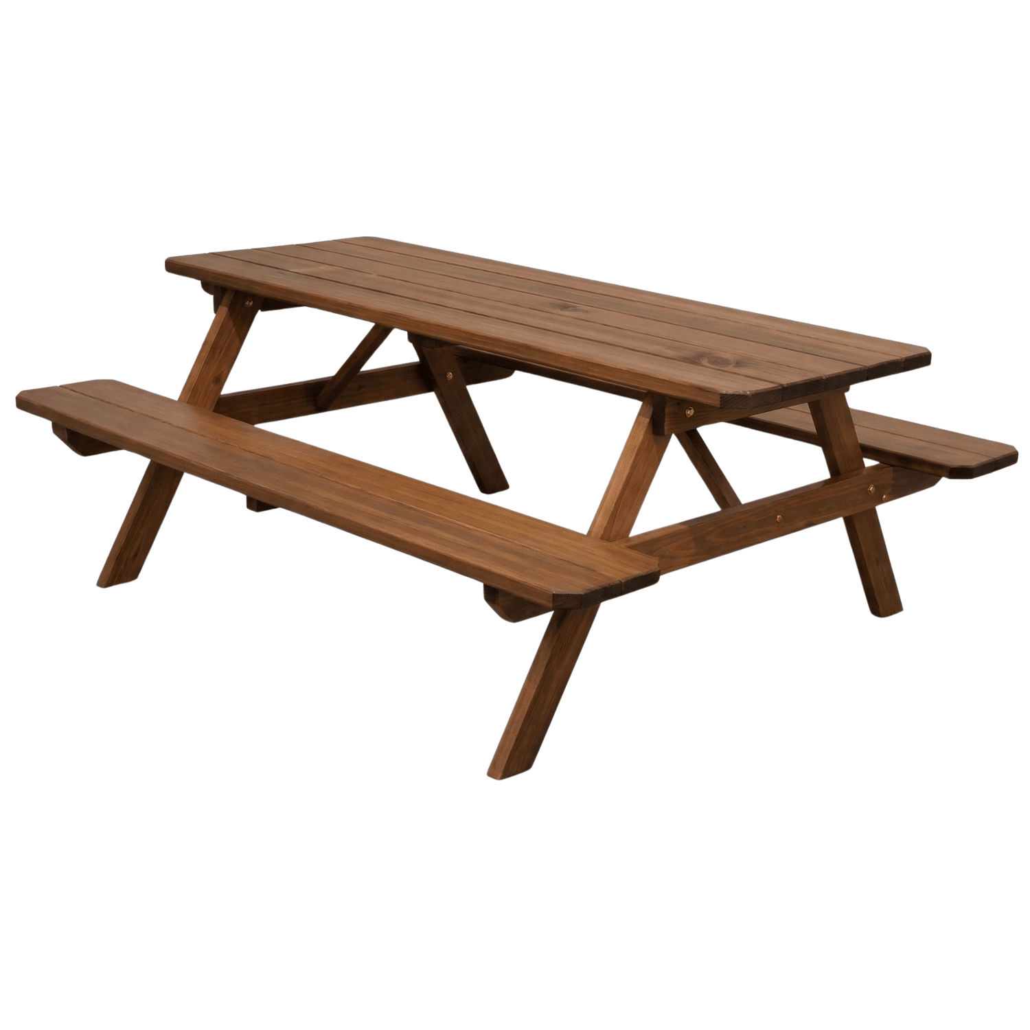 Keystone Amish Co. Red Cedar Picnic Table with Attached Benches
