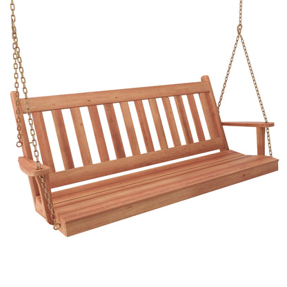 Keystone Amish Co. 5 Foot Franklin Red Cedar Porch Swing without Cup Holders