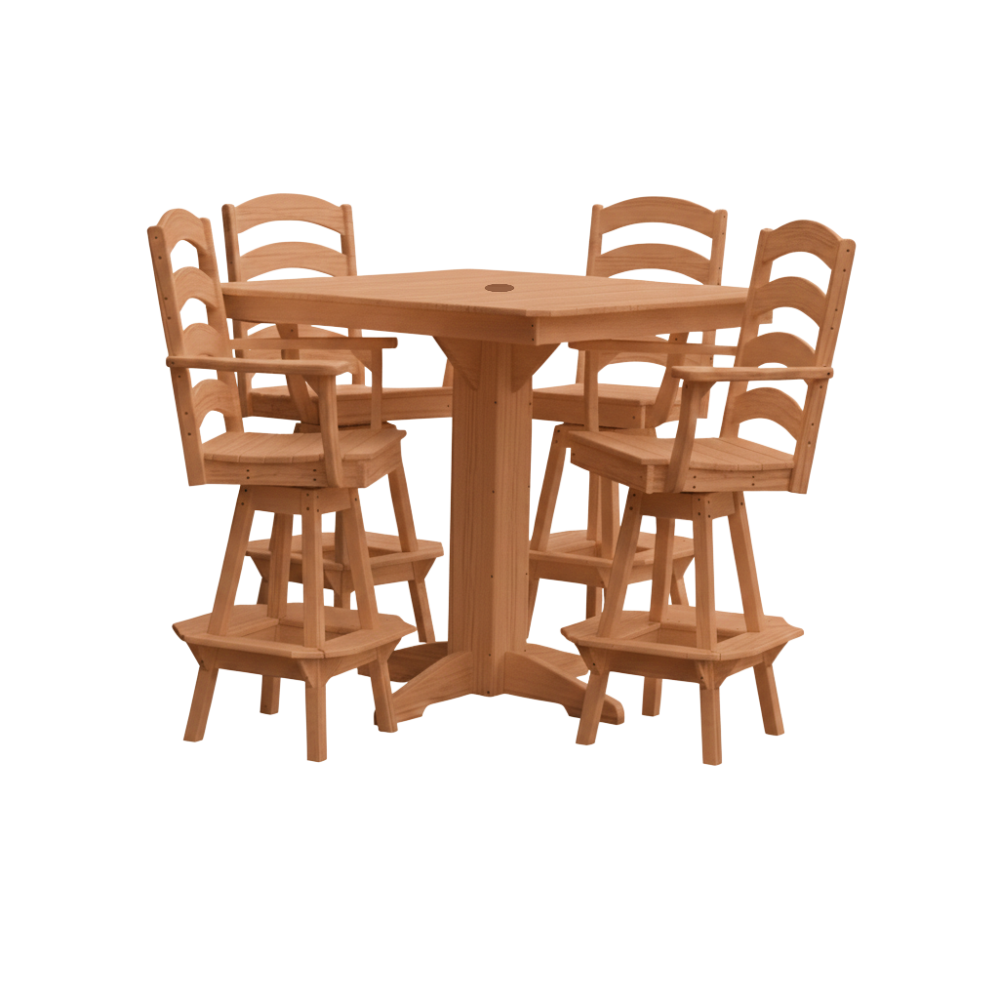 Keystone Amish Co. Josie 5-Piece Poly Outdoor Bar Dining Set