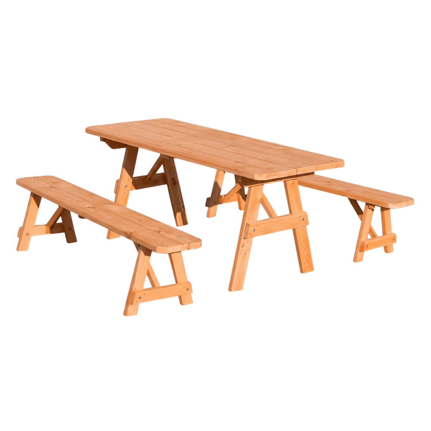 Keystone Amish Co. Red Cedar Traditional Outdoor Table with Benches