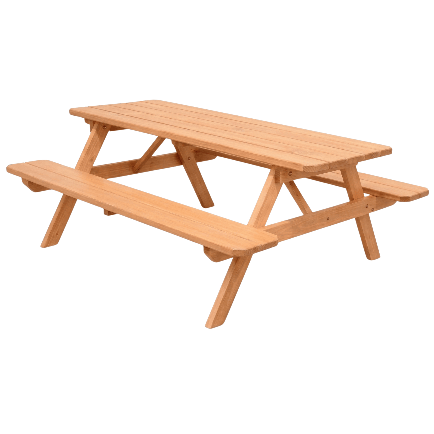 Keystone Amish Co. Red Cedar Picnic Table with Attached Benches