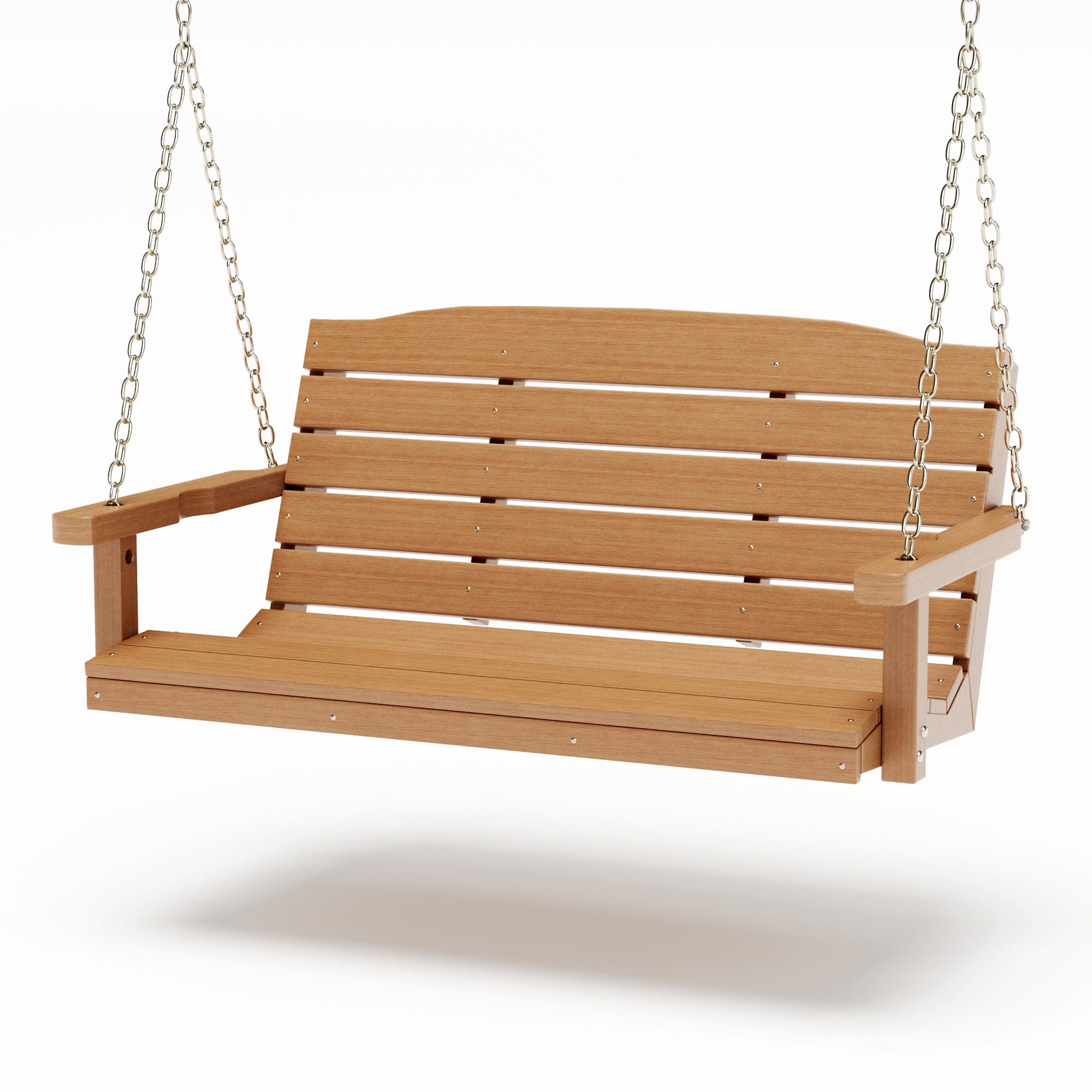 SimplyPoly 5 Foot Amish Made Classic Recycled Plastic Porch Swing, Black