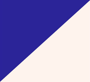 Navy Blue on Seashell
