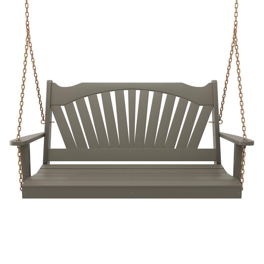 Keystone Amish Co. Sunburst Porch Swing, 4 Foot, Olive Grey