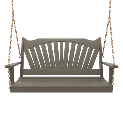 Keystone Amish Co. Sunburst Porch Swing, 6 Foot, Olive Grey