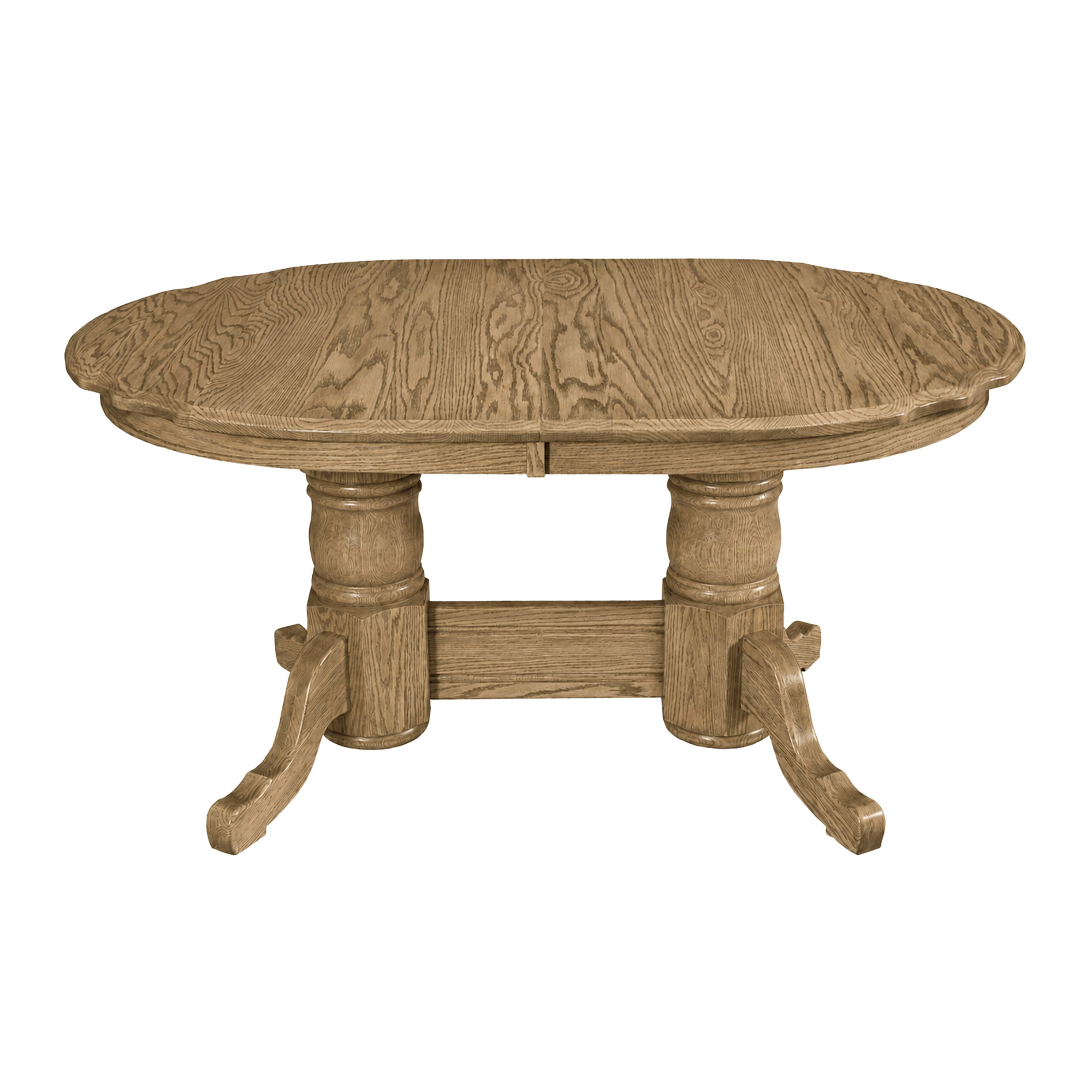 Hoosier Timbercraft Leesburg Oak Double Pedestal Table