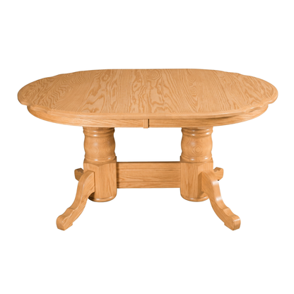 Hoosier Timbercraft Leesburg Oak Double Pedestal Table