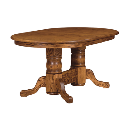 Hoosier Timbercraft Leesburg Oak Double Pedestal Table