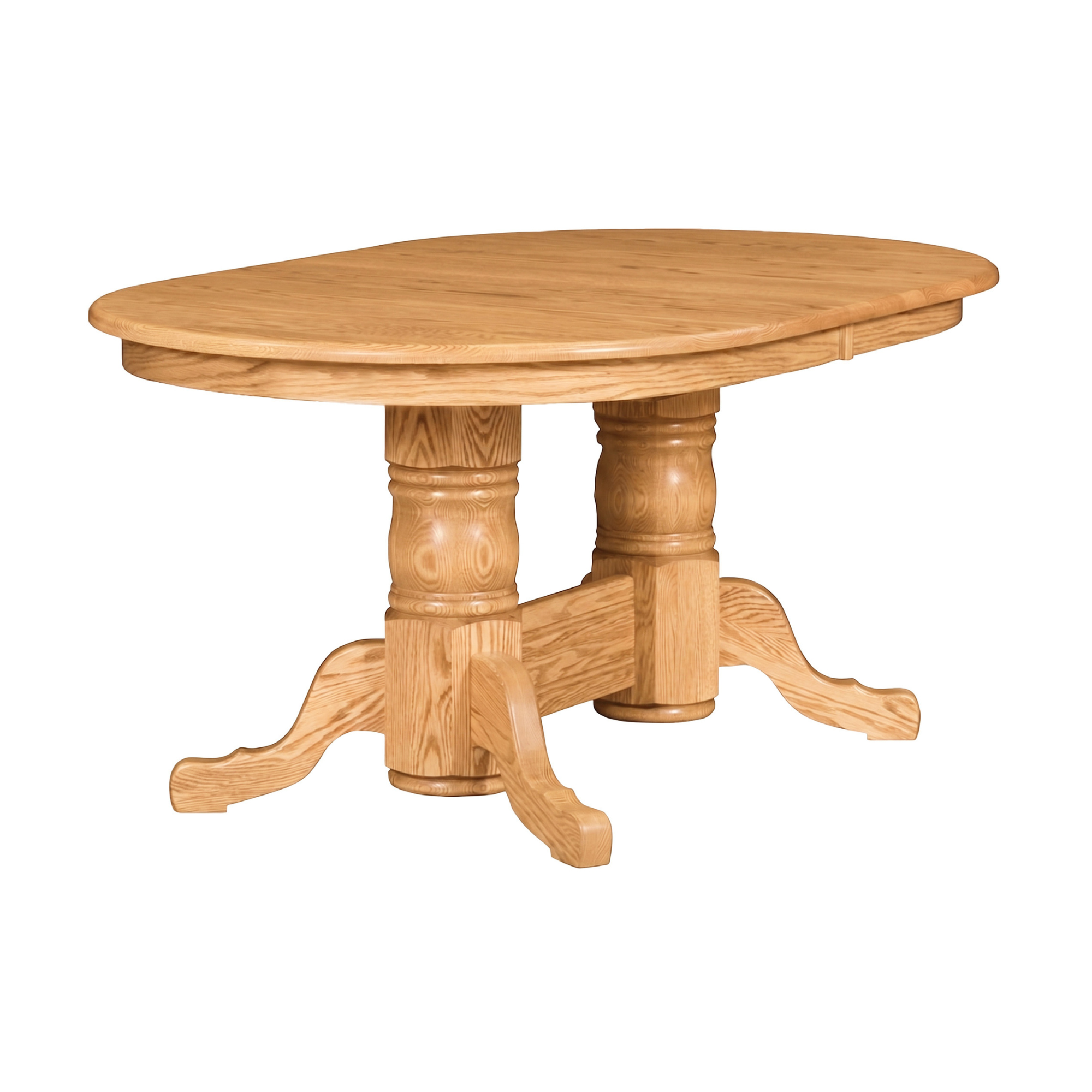 Hoosier Timbercraft Leesburg Oak Double Pedestal Table