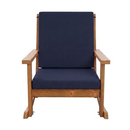 Amish Casual Deep Seated Rocking Chair with Cushion