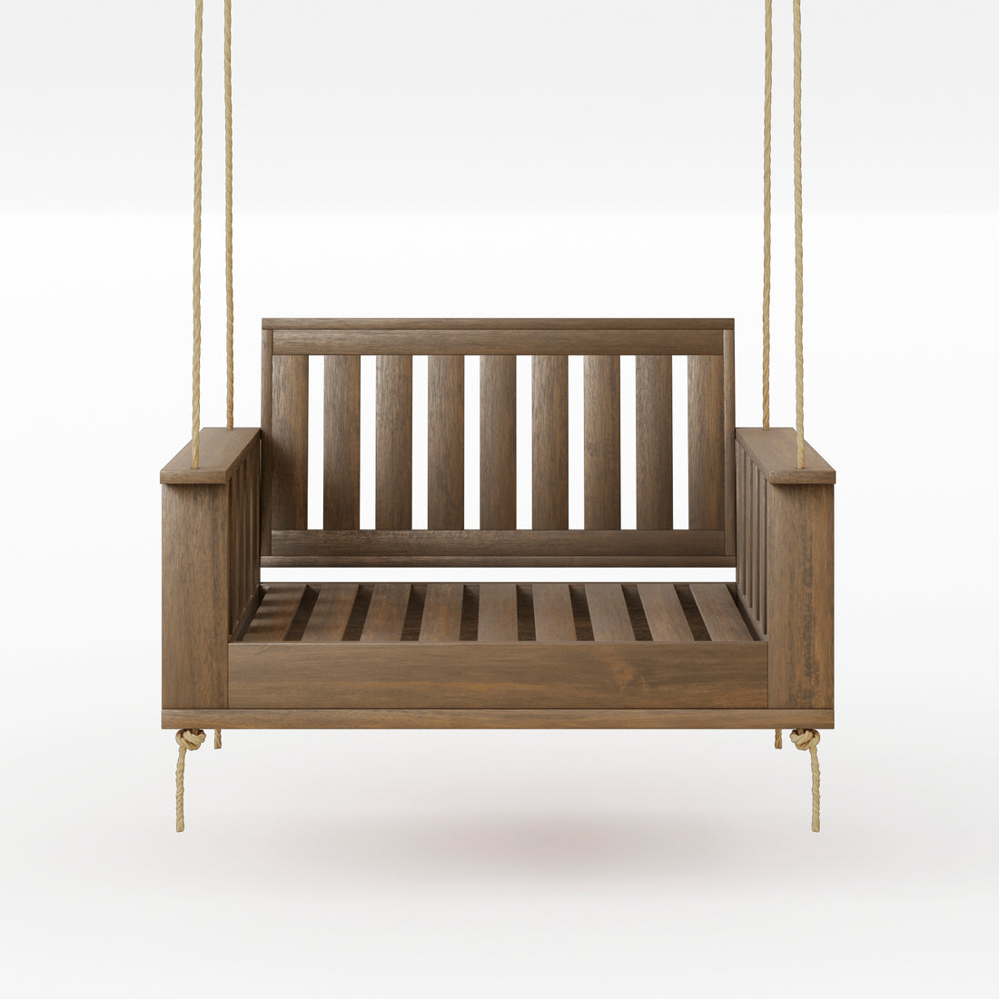 Amish Casual Rockford Daybed Swing Package with Included Cushions, Lounge, Oak Stain
