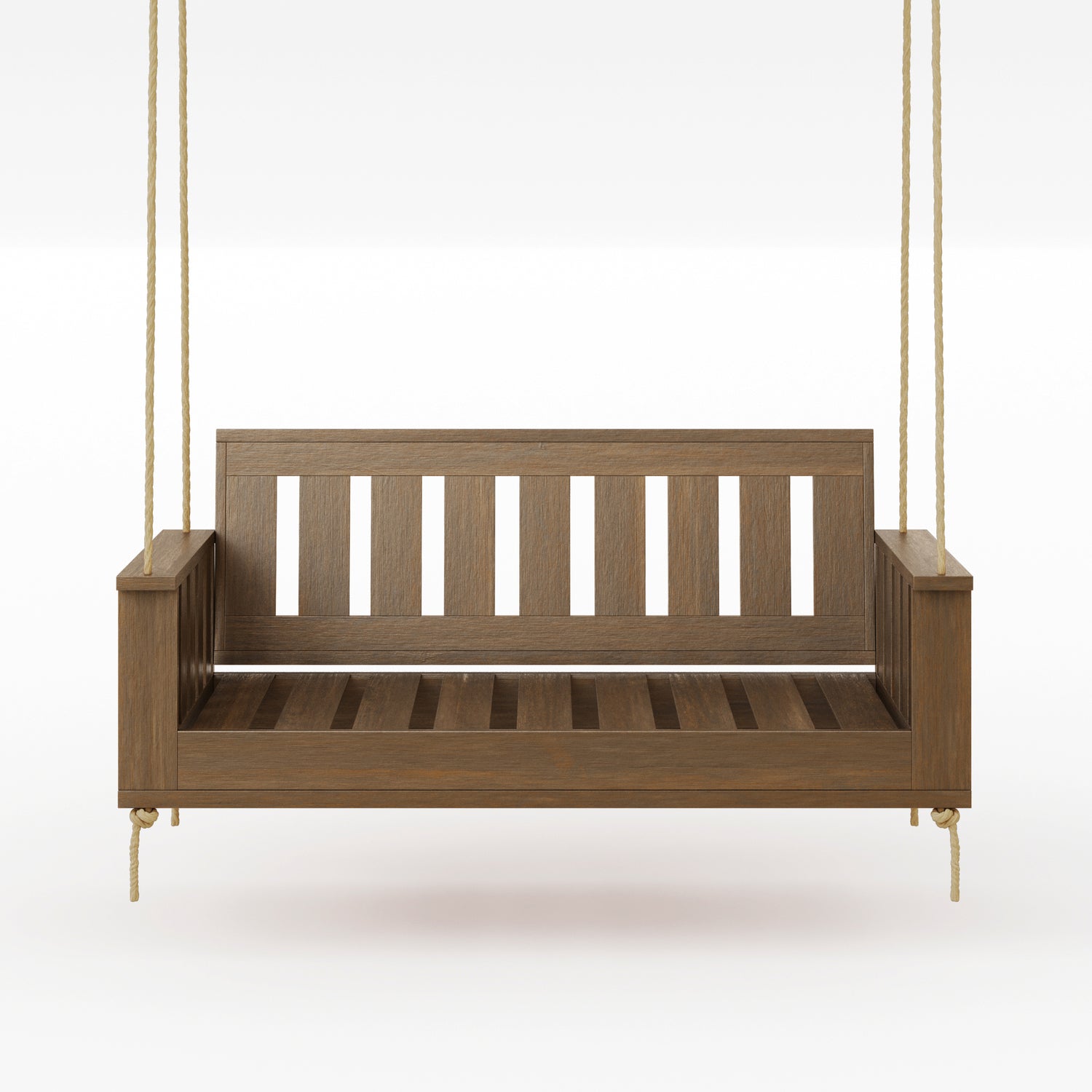 Amish Casual Rockford Daybed Swing Package with Included Cushions, Sofa, Oak Stain with Clearcoat