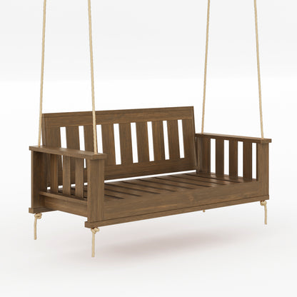 Amish Casual Rockford Daybed Swing Package with Included Cushions, Sofa, Oak Stain with Clearcoat