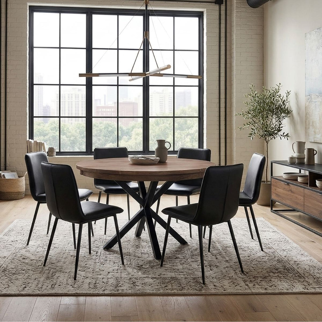 Hoosier Timbercraft Oliver Round Walnut Dining Table