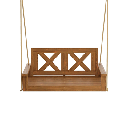Porchgate Amish Heavy Duty 700 Lb 5-Foot Farmhouse Porch Swing - Oak Stain