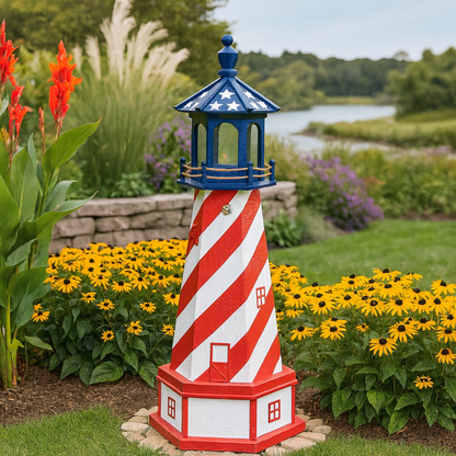 Heritage Lawncraft Decorative Patriotic Lighthouse