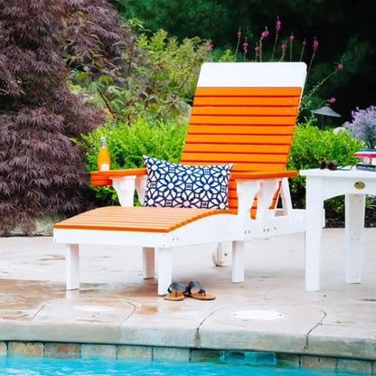 Poly Lounge Chair in Tangerine &amp; White