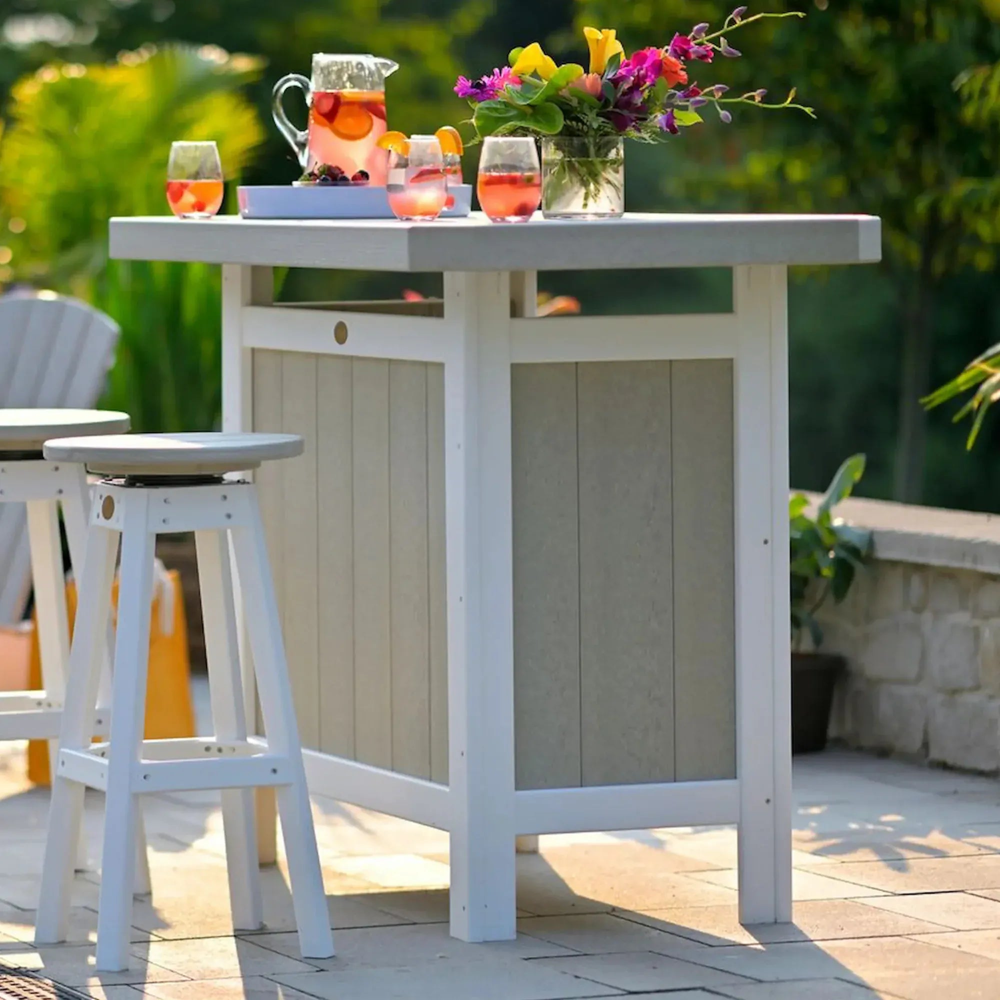 Serving Bar in Birch &amp; White 