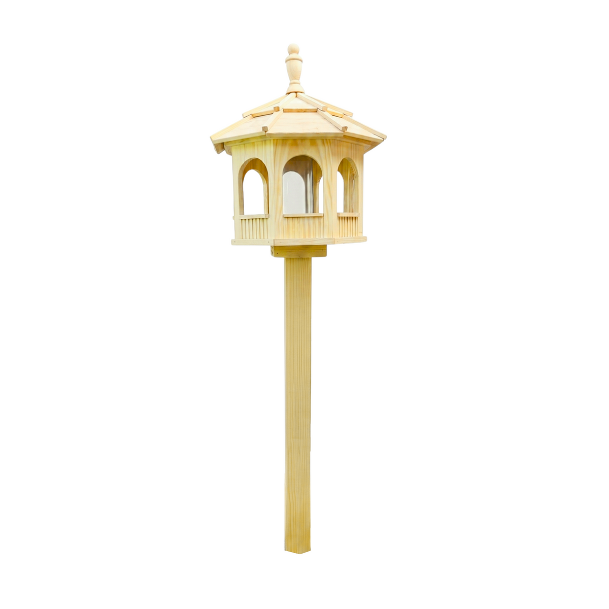 Porchgate Amish Freestanding Gazebo Bird Feeder without Planter Base in Unfinished