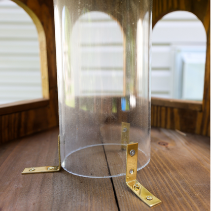 Porchgate Amish Freestanding Gazebo Bird Feeder Detail Shot in Unfinished