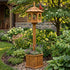 Porchgate Amish Freestanding Gazebo Bird Feeder with Planter Base in Birch Lifestyle
