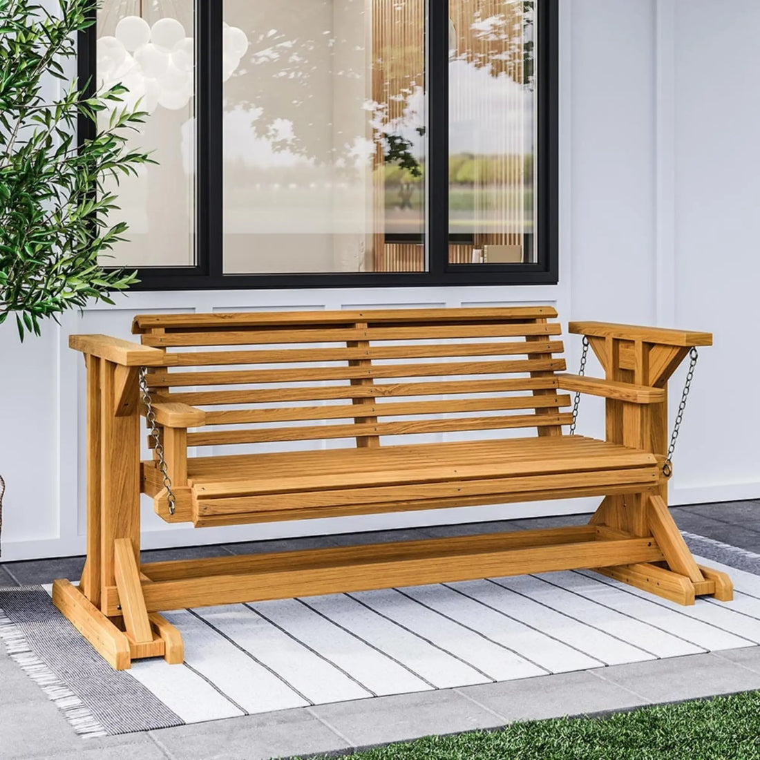 Porchgate Amish Heavy Duty Roll Comfort Glider Swing