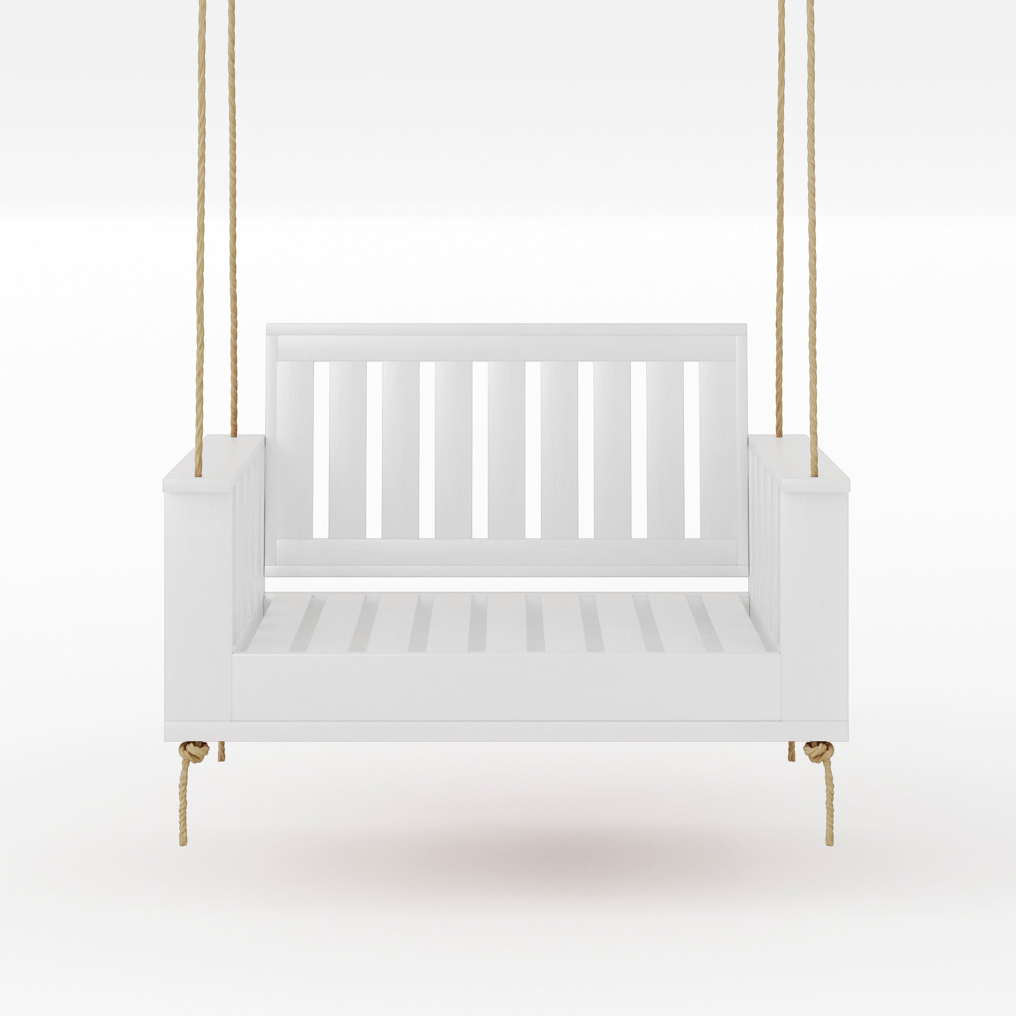 Amish Casual Rockford Daybed Swing Package with Included Cushions, Lounge, Pure White Paint