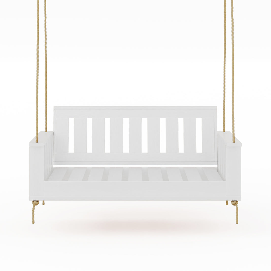 Amish Casual Rockford Daybed Swing Package with Included Cushions, Sofa, Pure White Paint