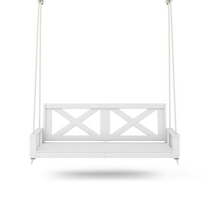 Amish Casual Malvern Porch Swing Bed, 6 Ft White