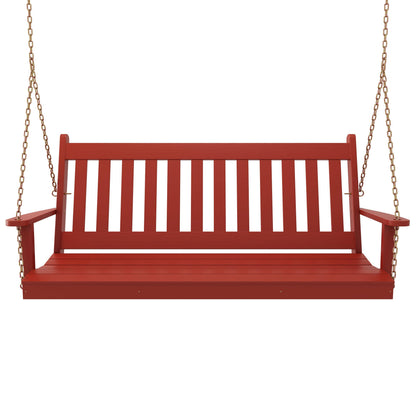 Keystone Amish Co. 5 Foot Franklin Porch Swing, Red