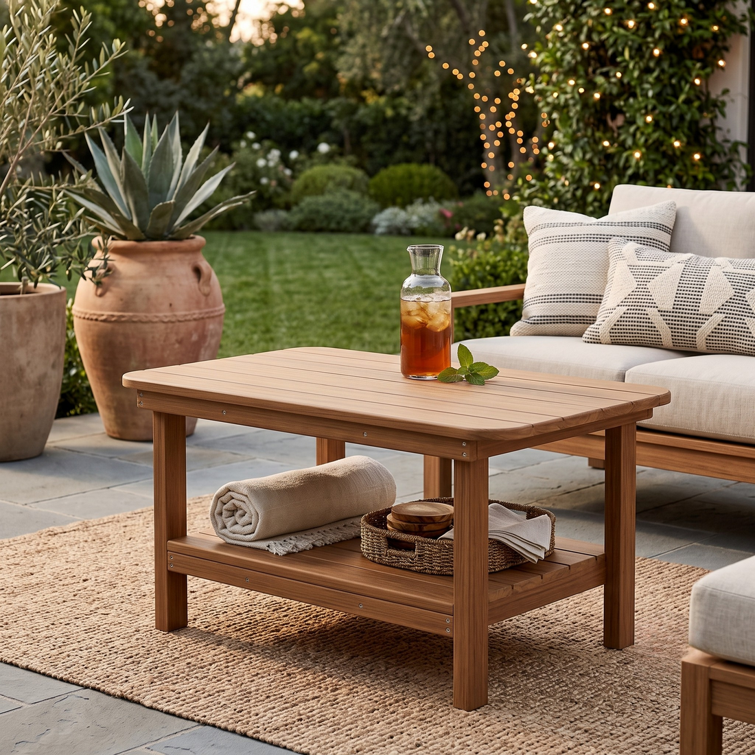 Berlin Gardens Outdoor Poly Lumber Rectangle Coffee Table