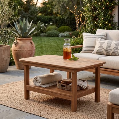 Berlin Gardens Outdoor Poly Lumber Rectangle Coffee Table