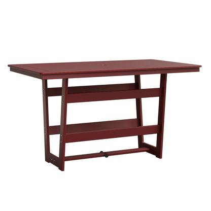 Berlin Gardens Hudson 70″ Outdoor Poly Lumber Rectangular Bar Table