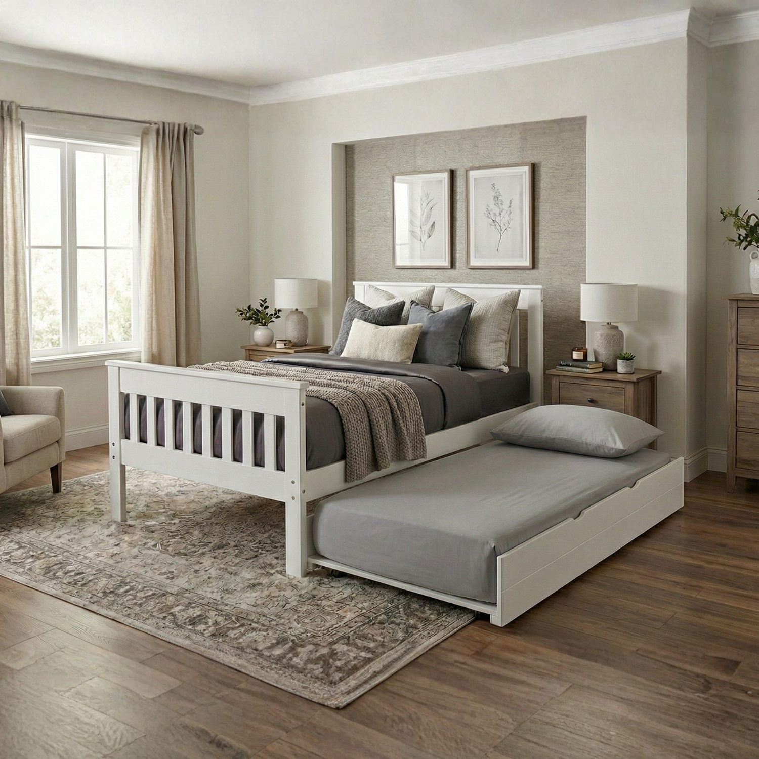 Versaloft Harmony Amish Made Bed Frame with Trundle Unit