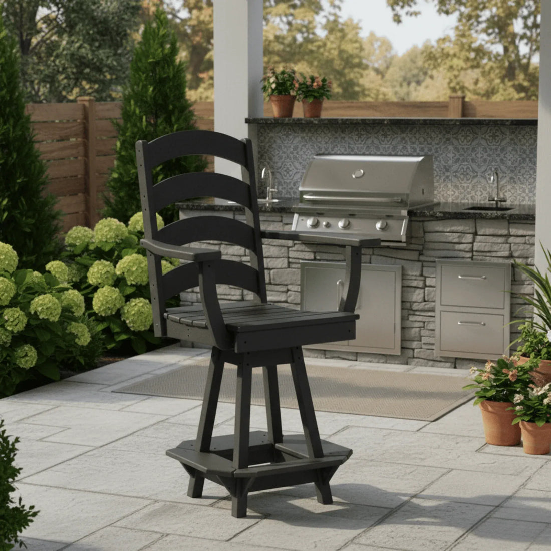 Keystone Amish Co. Josie Poly Counter Height Swivel Chair